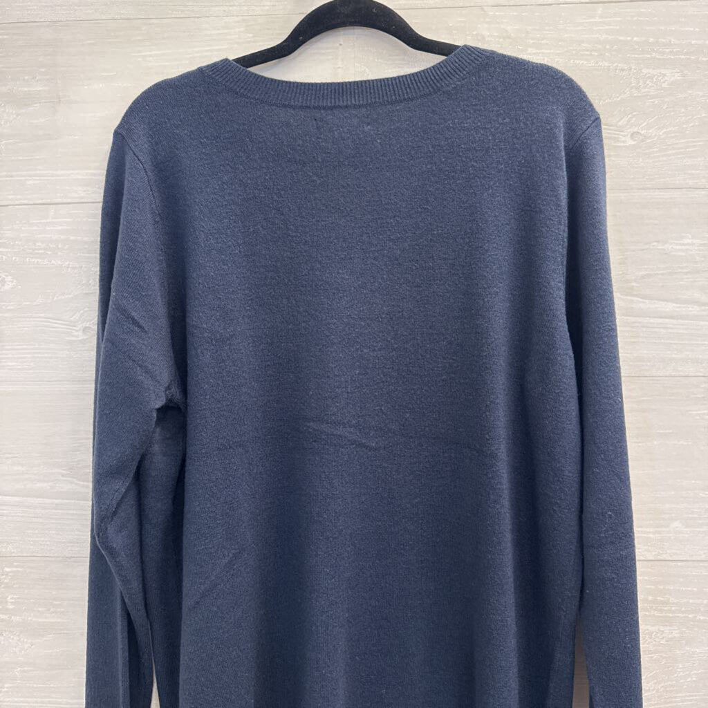 Croft and Barrow Navy Knit Long Sleeve Top XXL
