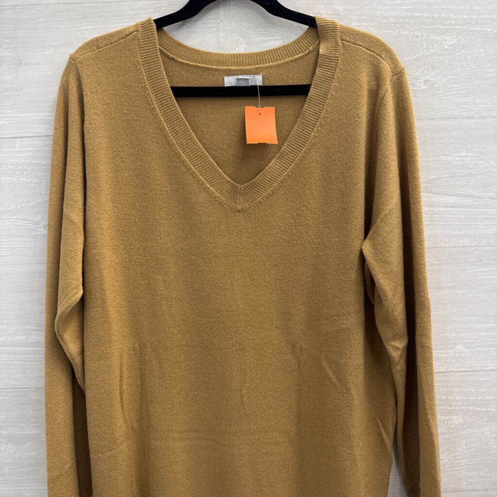 Croft and Barrow Brown Knit Long Sleeve Top XXL