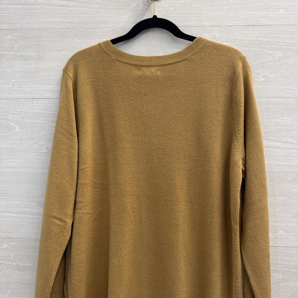 Croft and Barrow Brown Knit Long Sleeve Top XXL