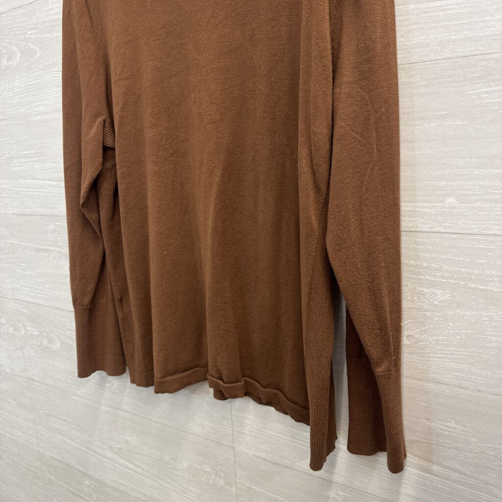 JM Collection Brown Knit Long Sleeve Top XXL