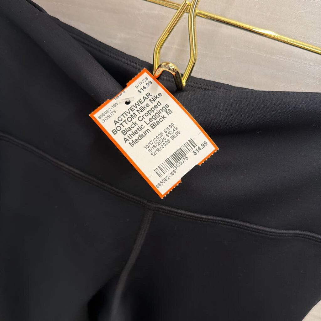Nike Black Cropped Athletic Leggings Medium