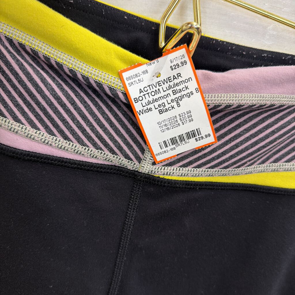 Lululemon Black Wide Leg Leggings 8