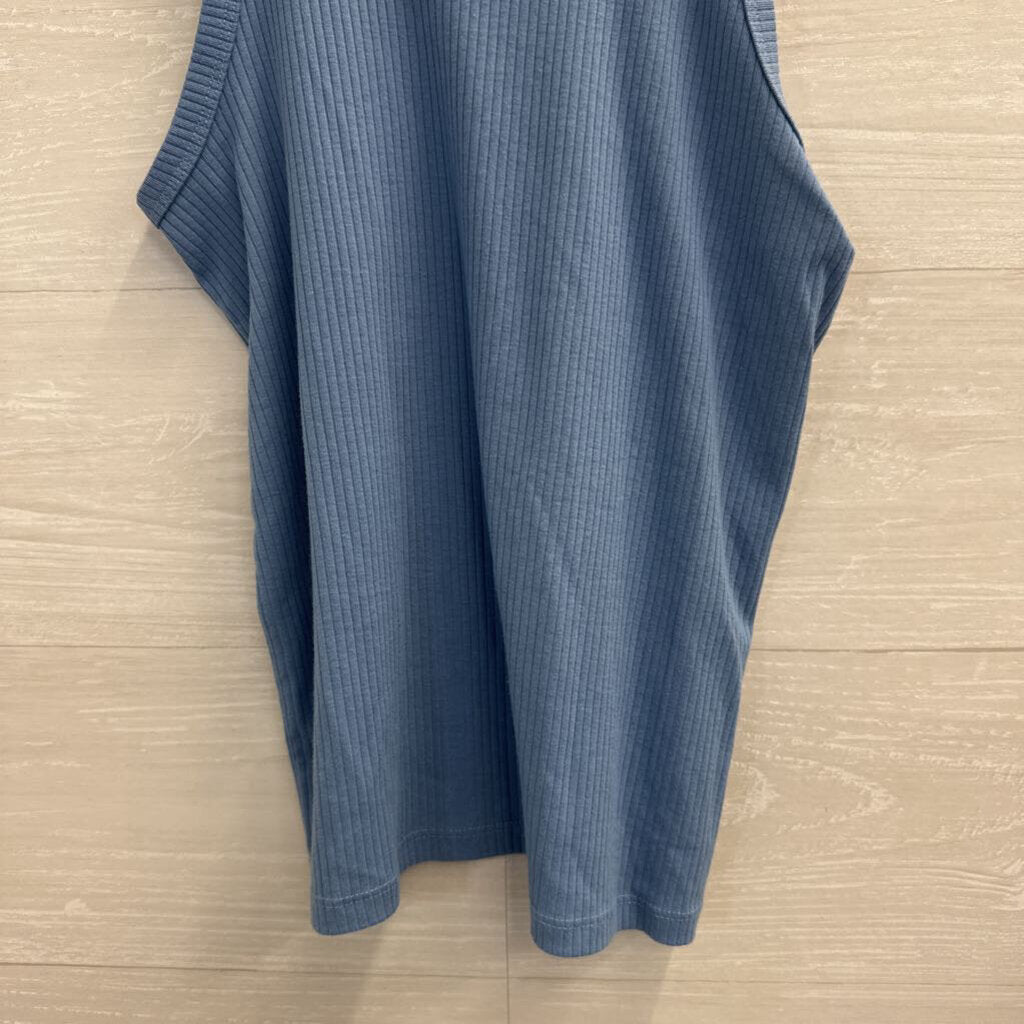 Gap Blue Ribbed Tank Top Medium