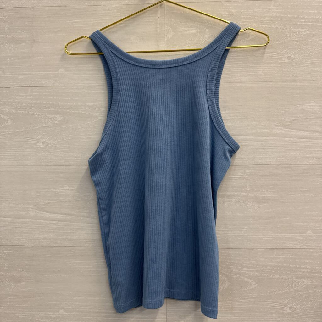 Gap Blue Ribbed Tank Top Medium