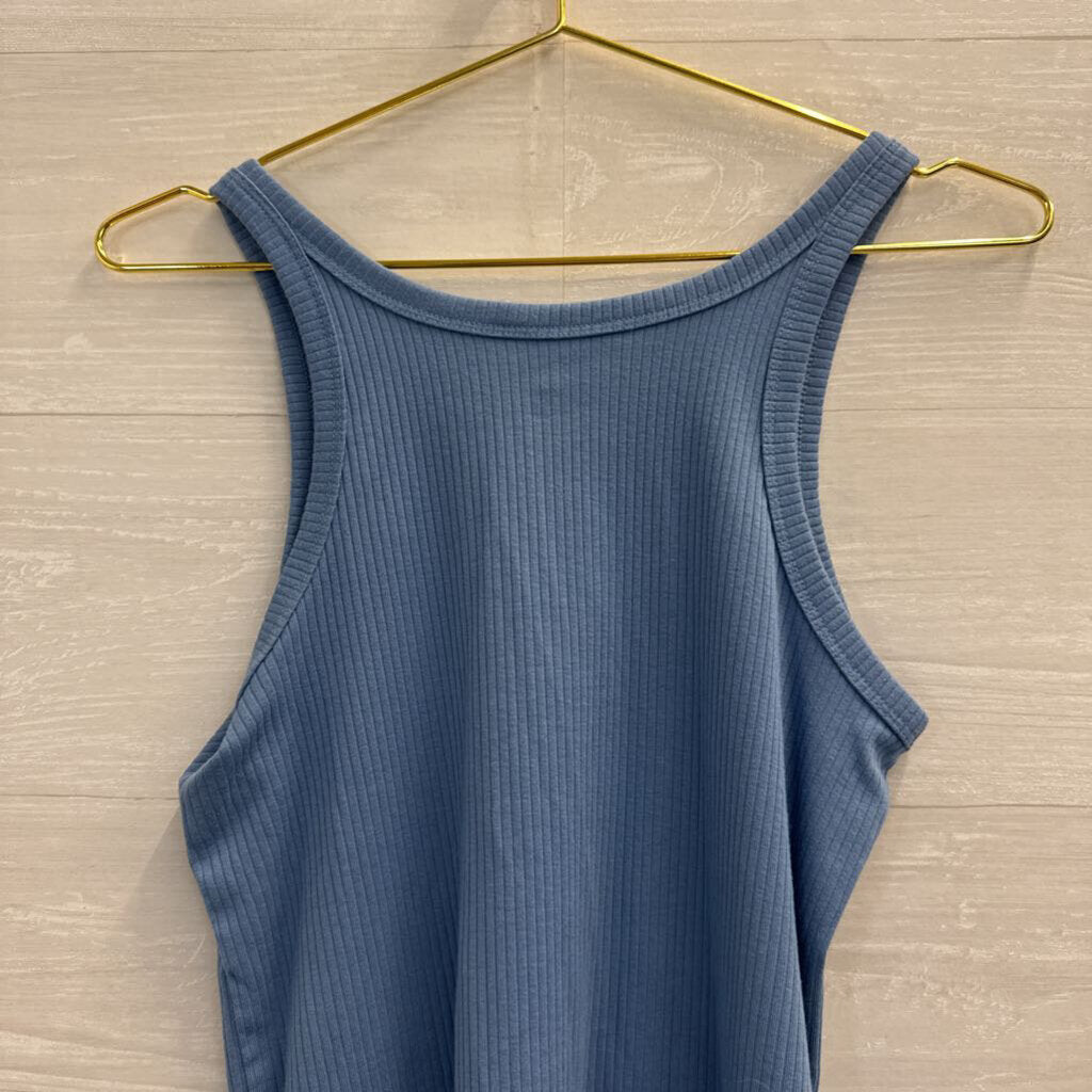 Gap Blue Ribbed Tank Top Medium