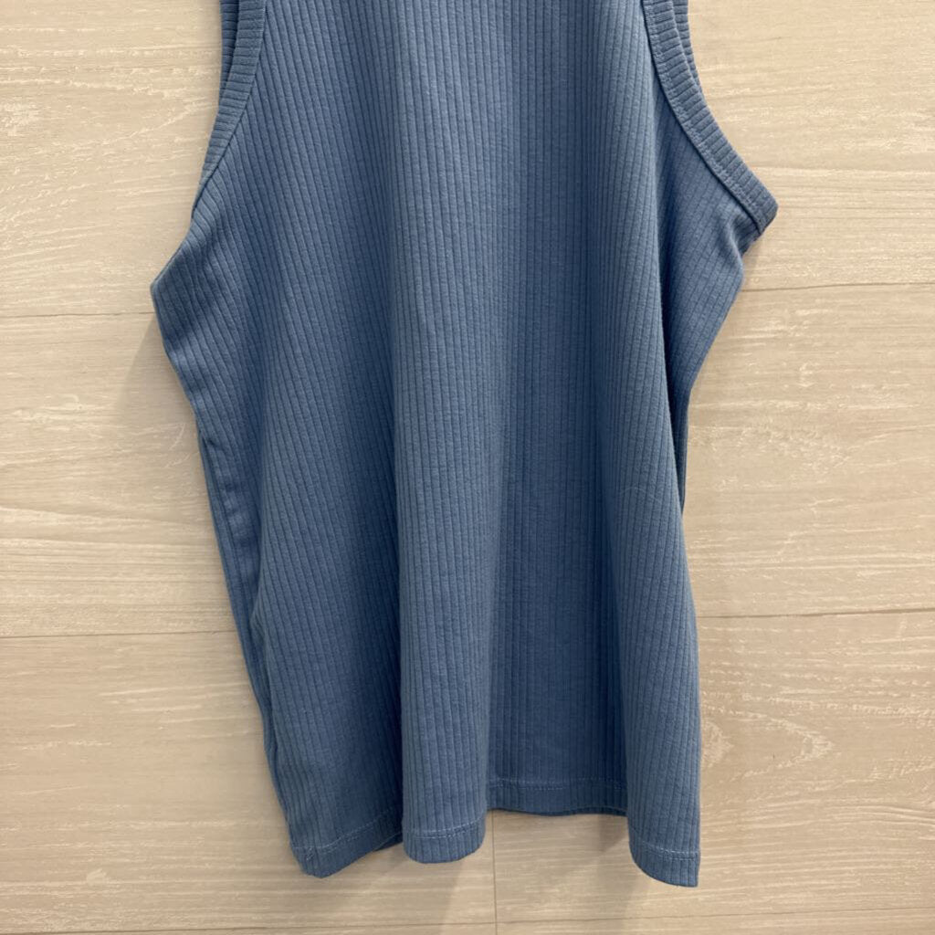 Gap Blue Ribbed Tank Top Medium