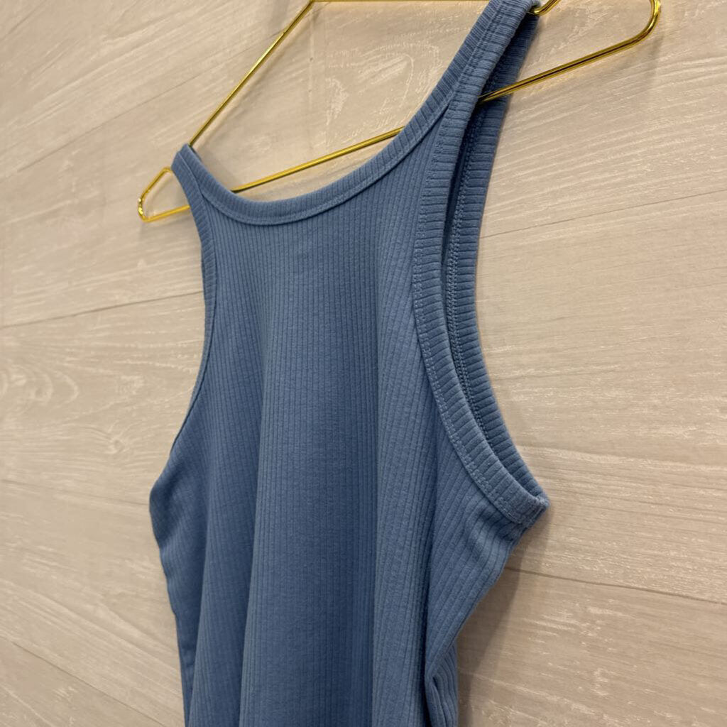 Gap Blue Ribbed Tank Top Medium