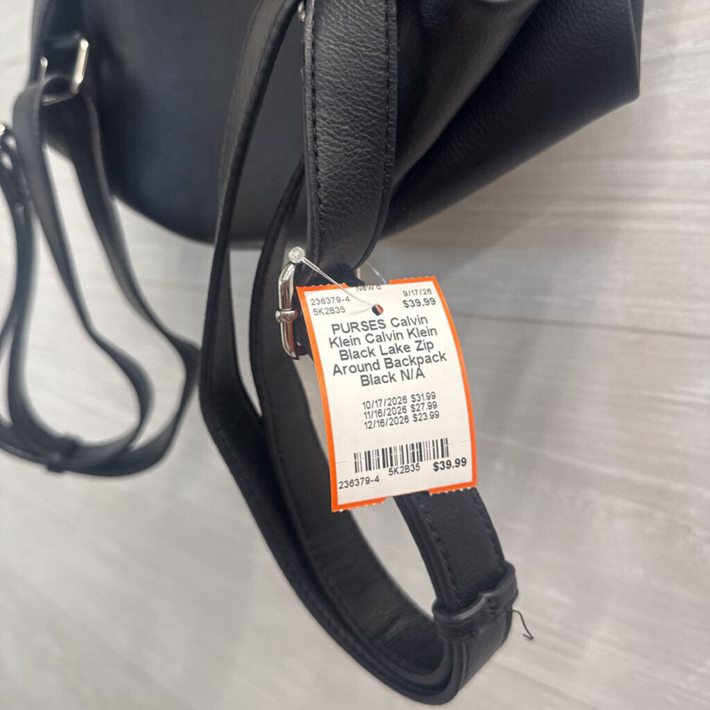 Calvin Klein Black Lake Zip Around Backpack