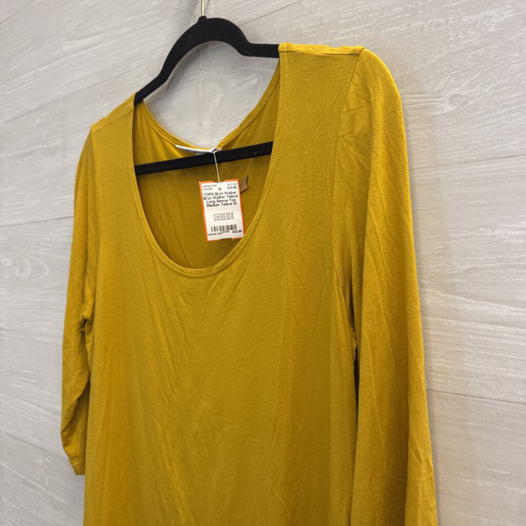 Bryn Walker Yellow Long Sleeve Top Medium