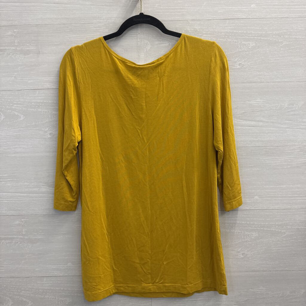Bryn Walker Yellow Long Sleeve Top Medium