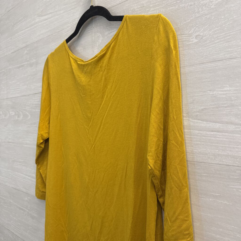 Bryn Walker Yellow Long Sleeve Top Medium