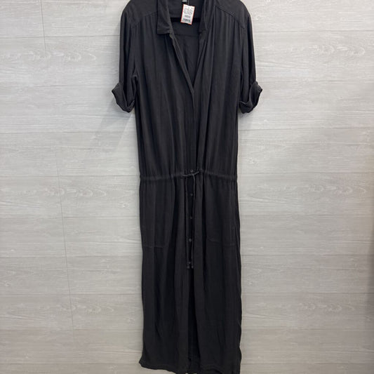 James Perse Grey Long Sleeve Button Down Maxi Dress 3