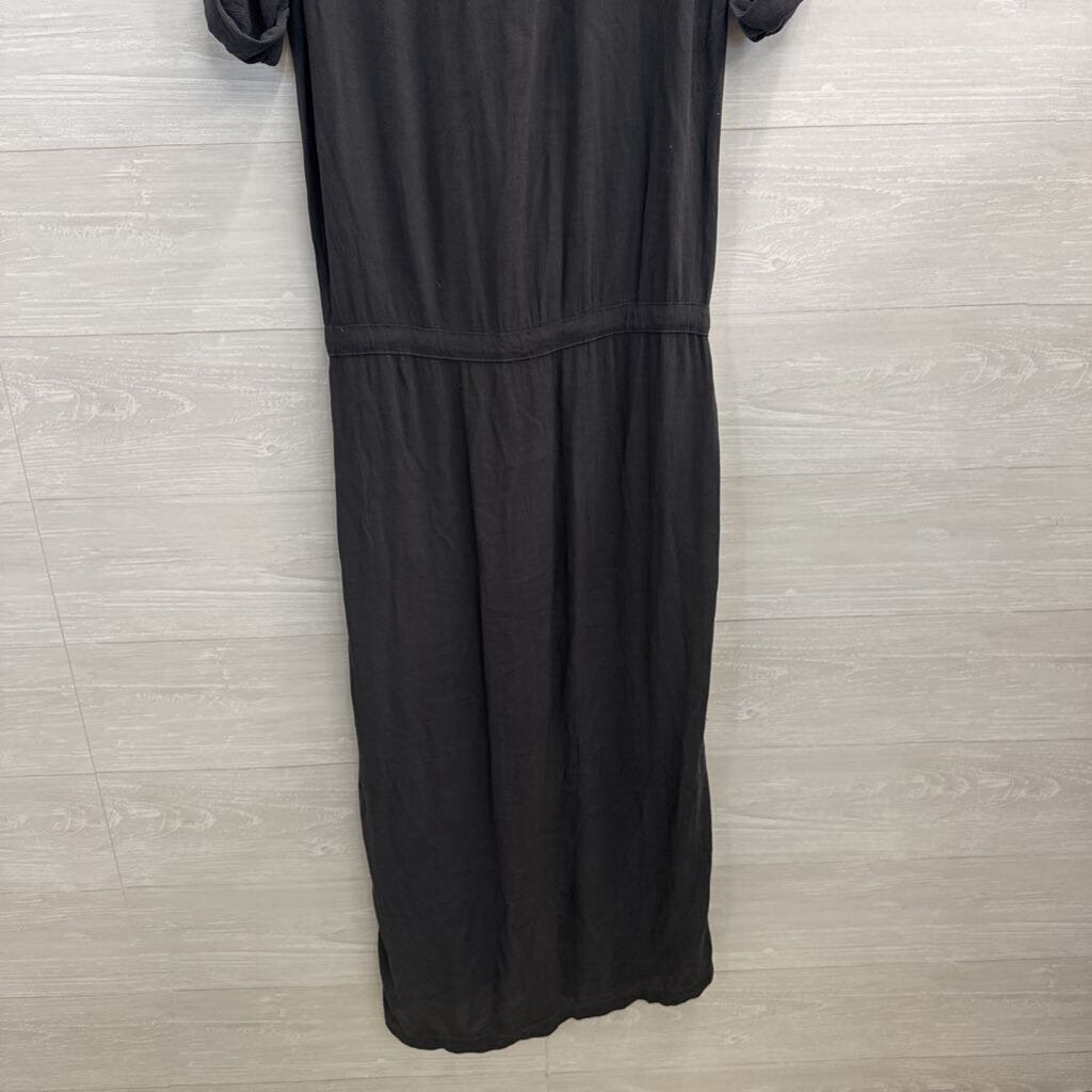 James Perse Grey Long Sleeve Button Down Maxi Dress 3