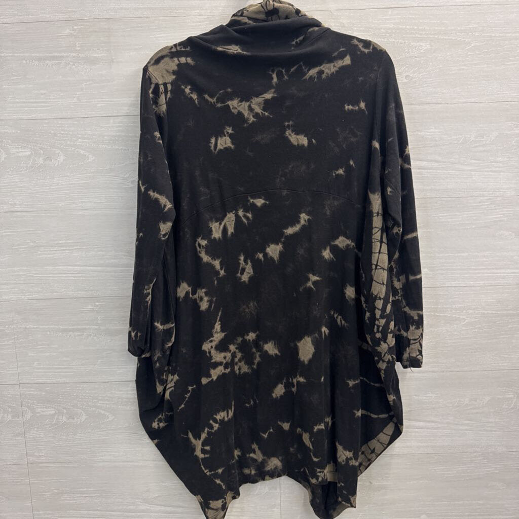 Sacred Threads Black/ Grey Print Long Sleeve Top/ Wide Leg Pants Set M/L
