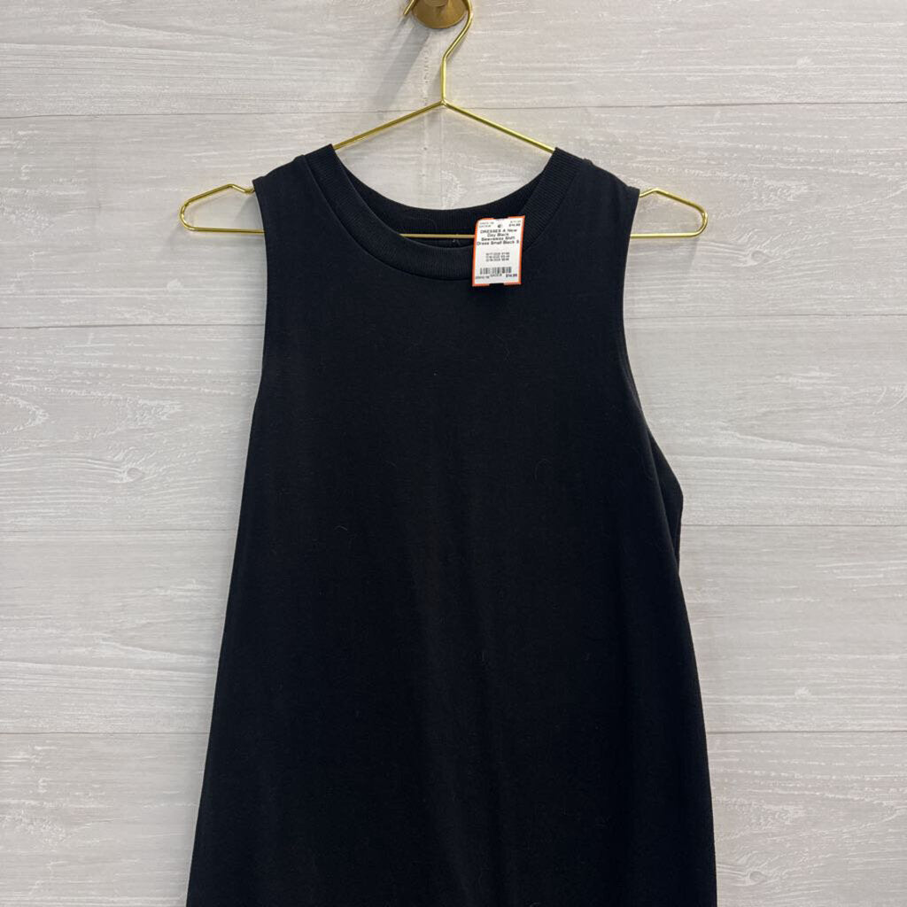 Black Sleeveless Shift Dress Small