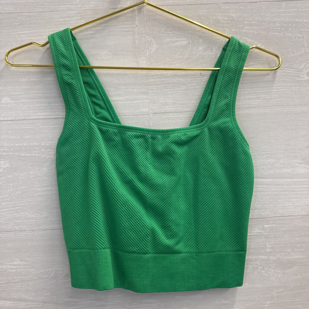 All In Motion Green Athletic Cropped Tank Top Medium