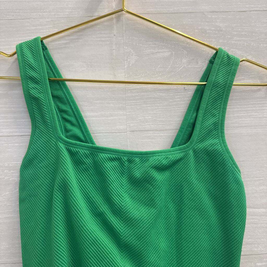 All In Motion Green Athletic Cropped Tank Top Medium