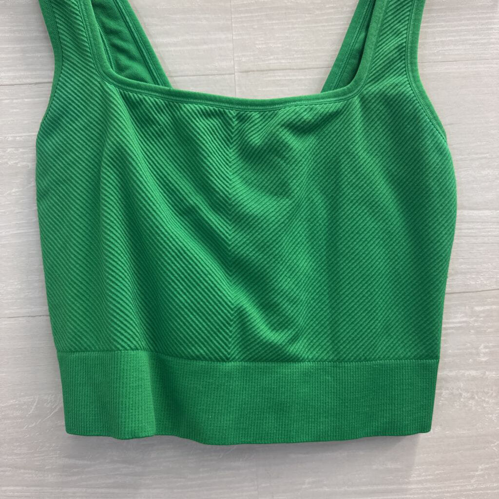 All In Motion Green Athletic Cropped Tank Top Medium