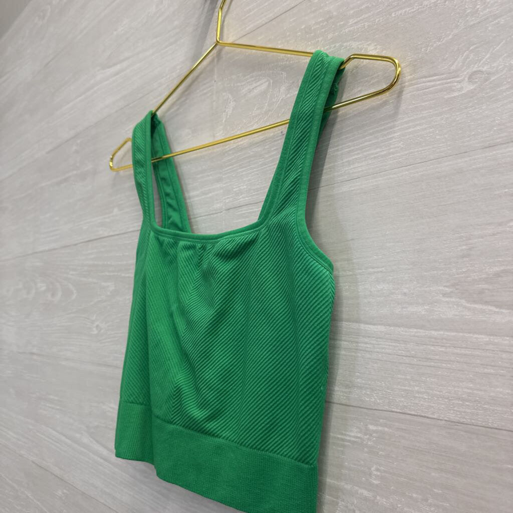 All In Motion Green Athletic Cropped Tank Top Medium