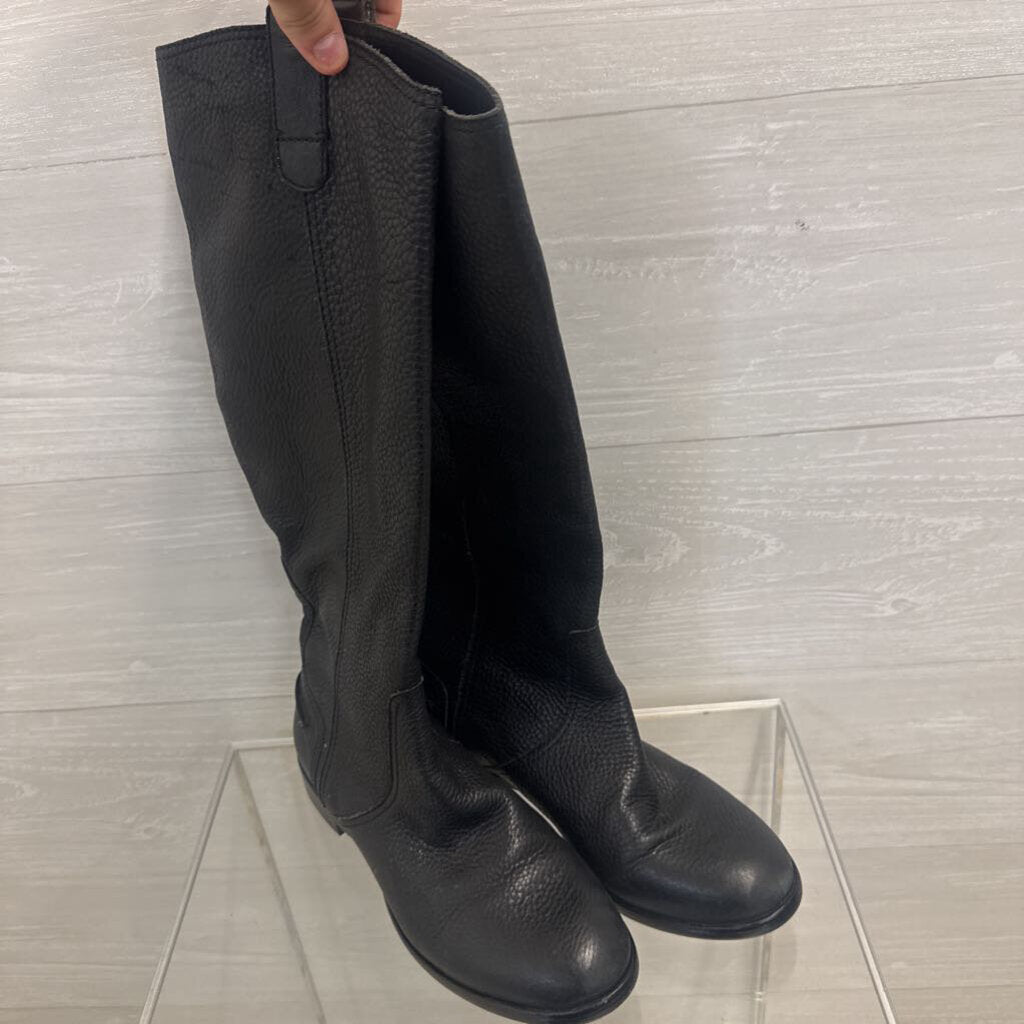 Madewell Black Pebbled Leather The Archive Tall Boots 7