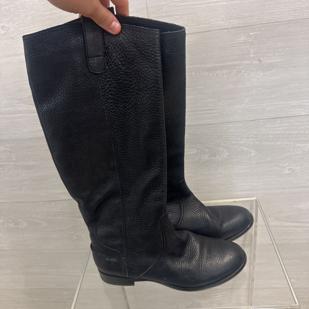 Madewell Black Pebbled Leather The Archive Tall Boots 7