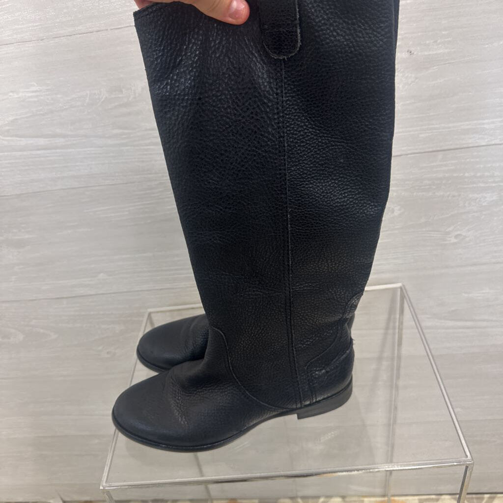 Madewell Black Pebbled Leather The Archive Tall Boots 7