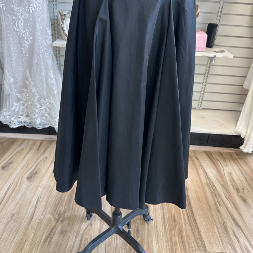 Vintage Black Velvet Detail Midi Formal Dress 11
