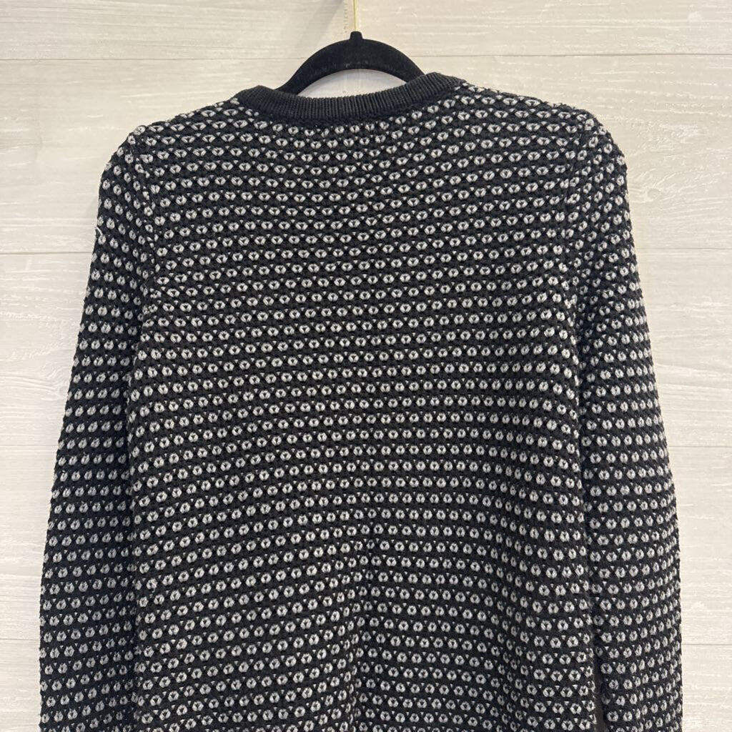 Banana Republic Black/ Grey Knit Cardigan Sweater Small