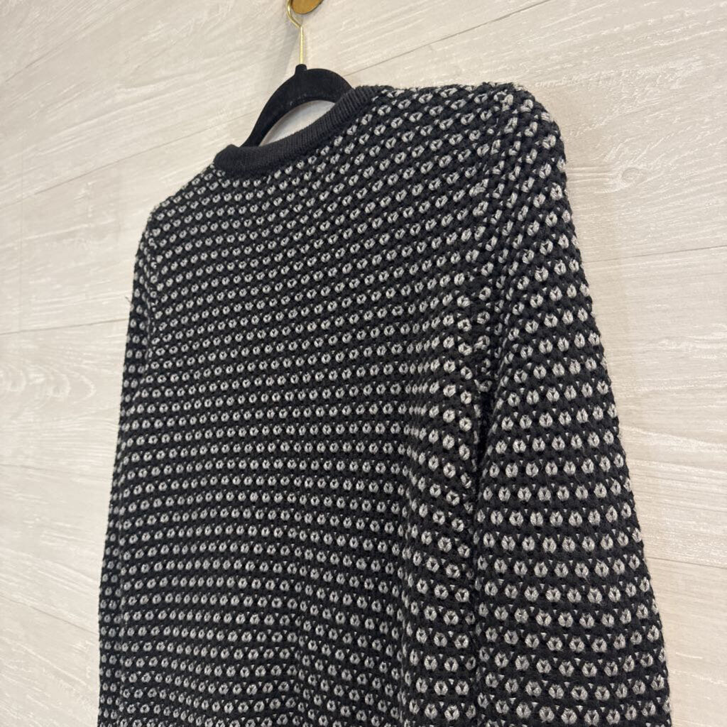 Banana Republic Black/ Grey Knit Cardigan Sweater Small