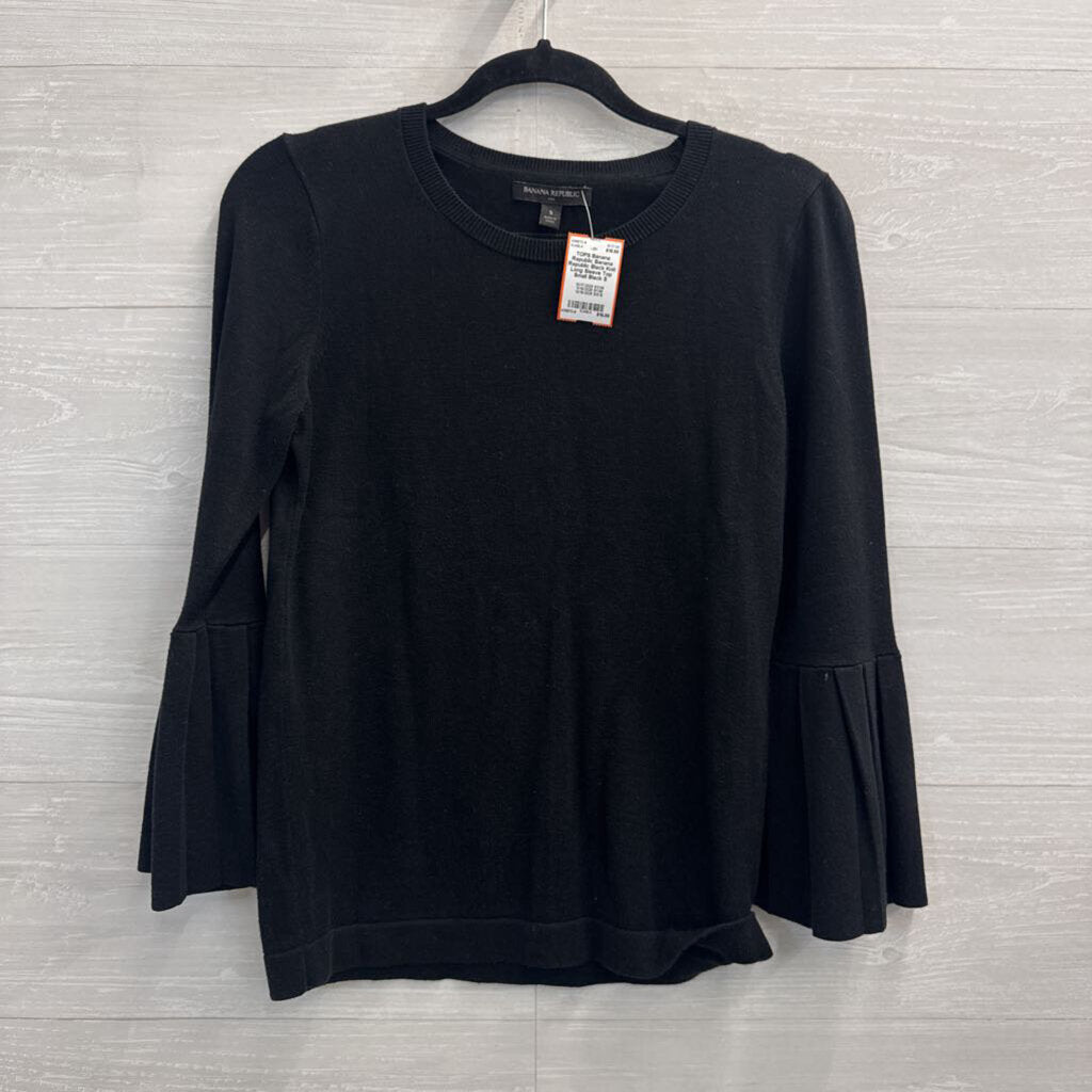 Banana Republic Black Knit Long Sleeve Top Small
