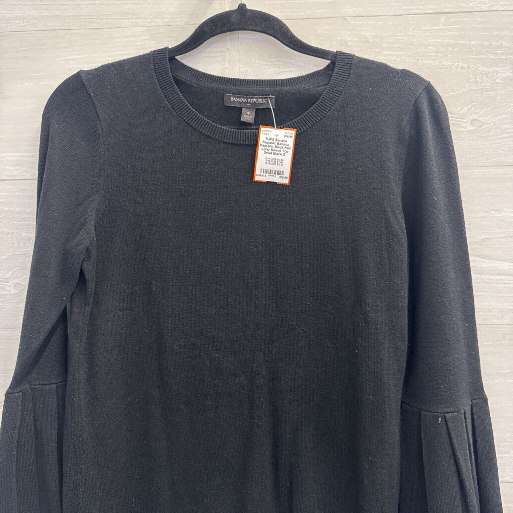 Banana Republic Black Knit Long Sleeve Top Small