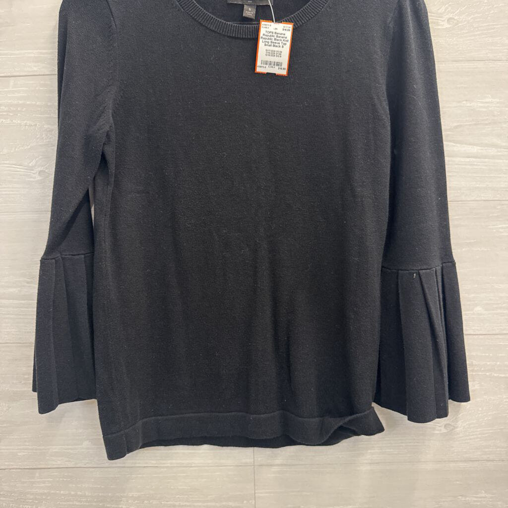 Banana Republic Black Knit Long Sleeve Top Small