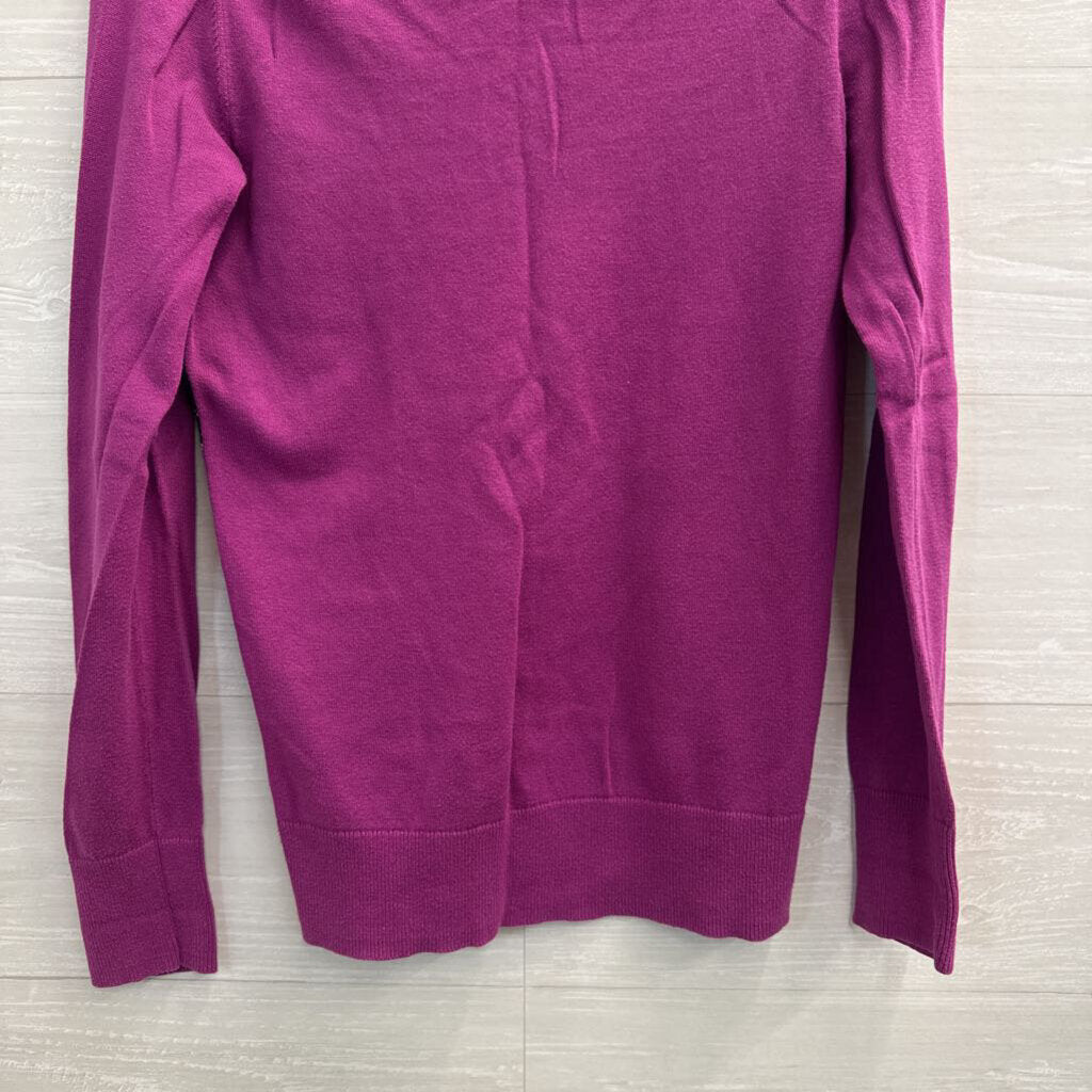 Tommy Hilfiger Purple Argyle Sweater Top Small
