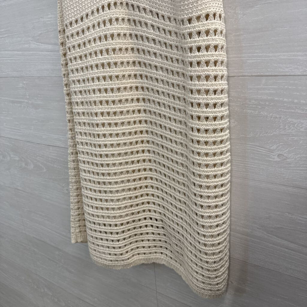 Cream/ Black Knit Sleeveless Dress Small