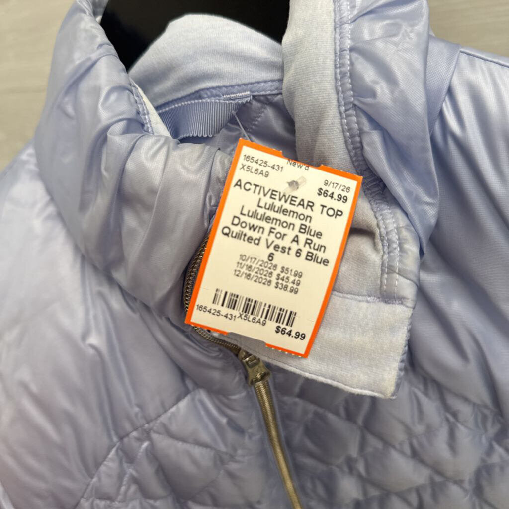 Lululemon Blue Down For A Run Quilted Vest 6