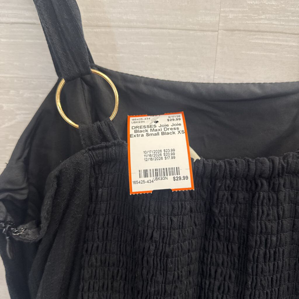 Joie Black Maxi Dress Extra Small