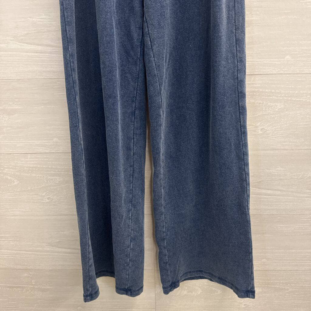 Z Supply Blue Wide Leg Pull On Lounge Pants Small