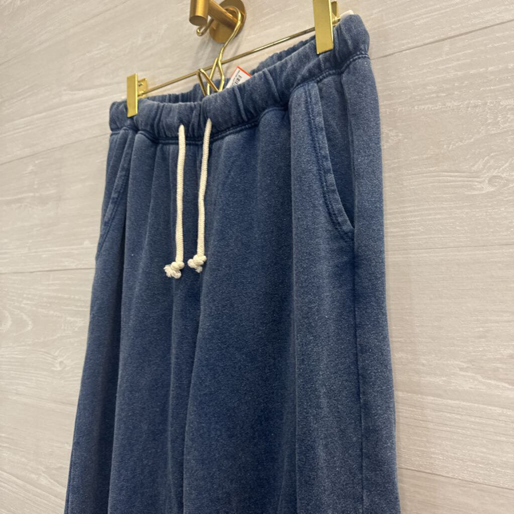 Z Supply Blue Wide Leg Pull On Lounge Pants Small