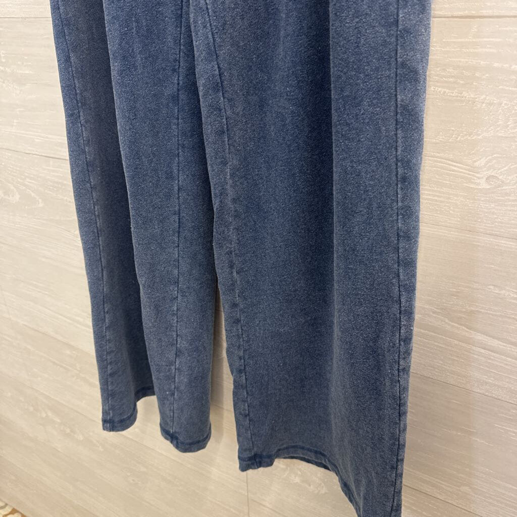 Z Supply Blue Wide Leg Pull On Lounge Pants Small