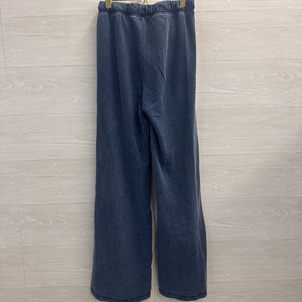 Z Supply Blue Wide Leg Pull On Lounge Pants Small