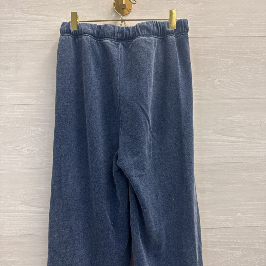 Z Supply Blue Wide Leg Pull On Lounge Pants Small