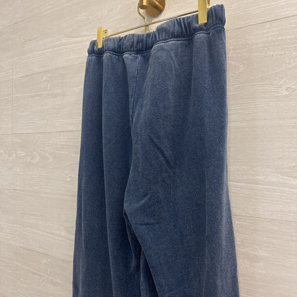 Z Supply Blue Wide Leg Pull On Lounge Pants Small