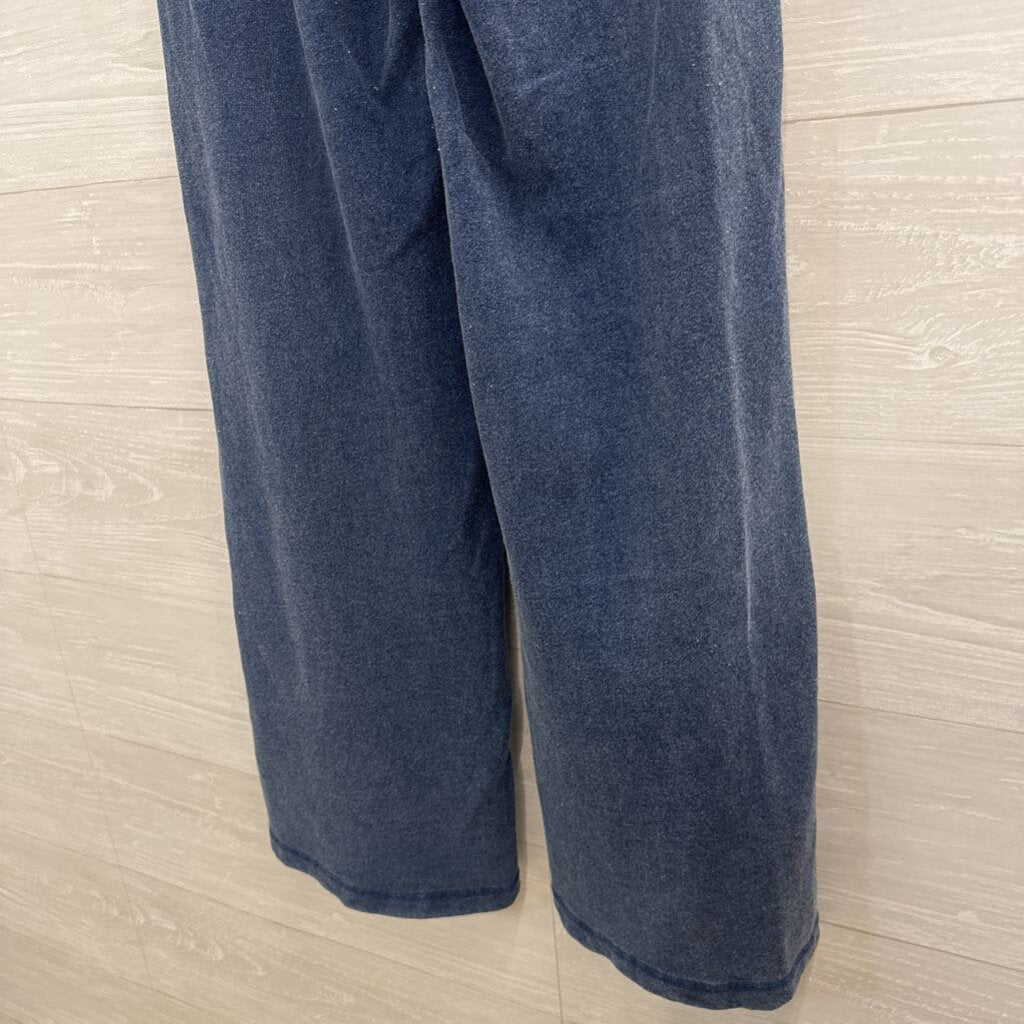 Z Supply Blue Wide Leg Pull On Lounge Pants Small
