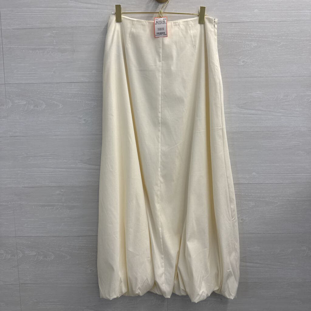 MNG Cream Midi Skirt Small