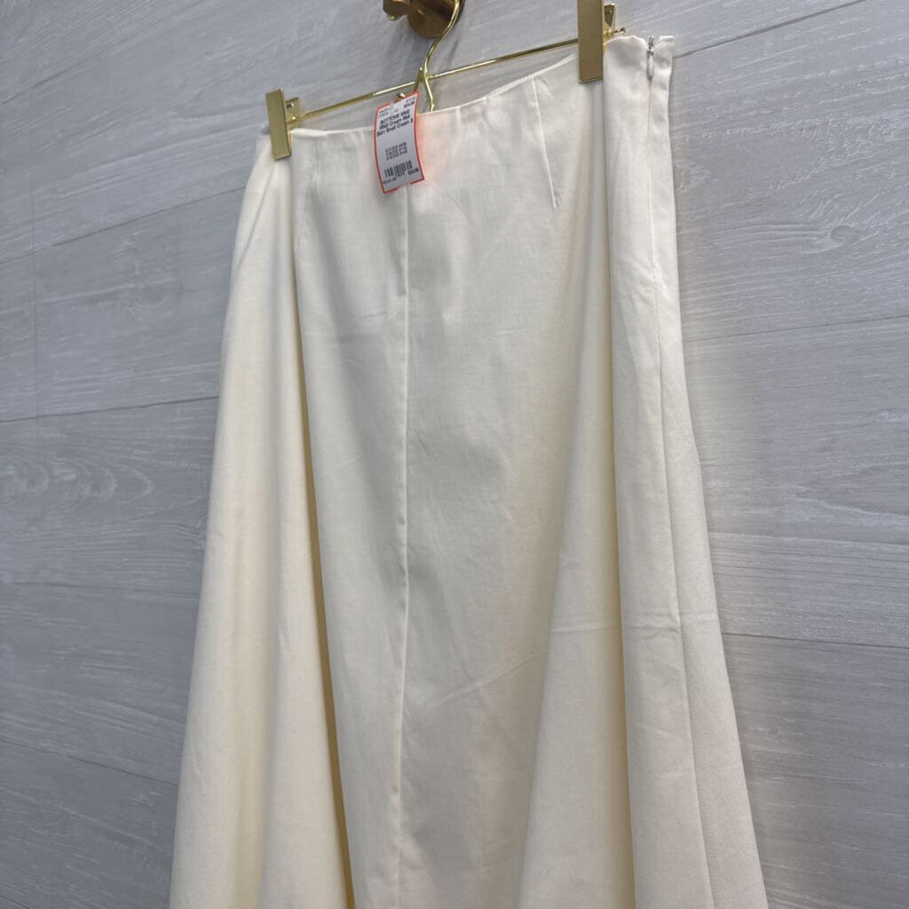 MNG Cream Midi Skirt Small