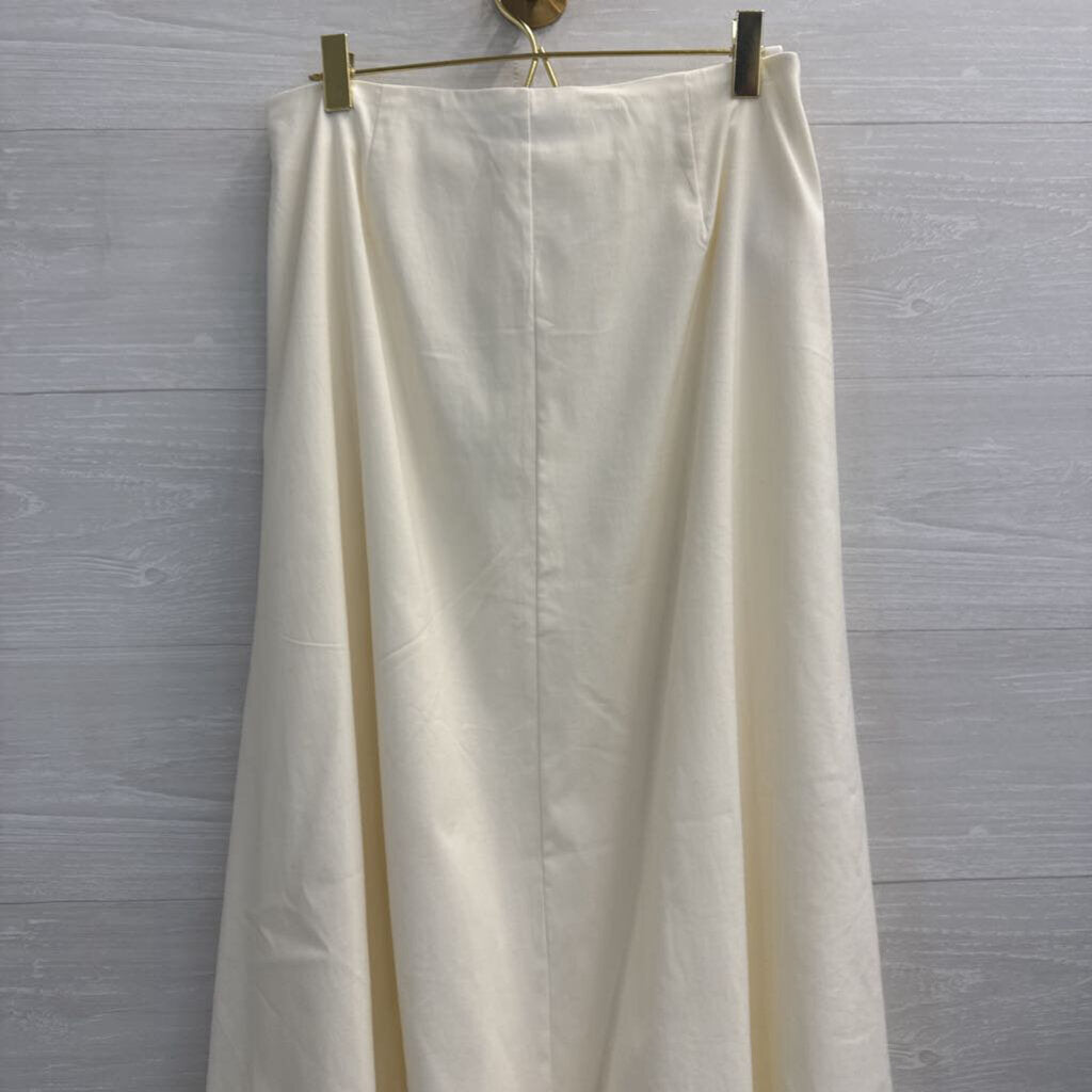 MNG Cream Midi Skirt Small