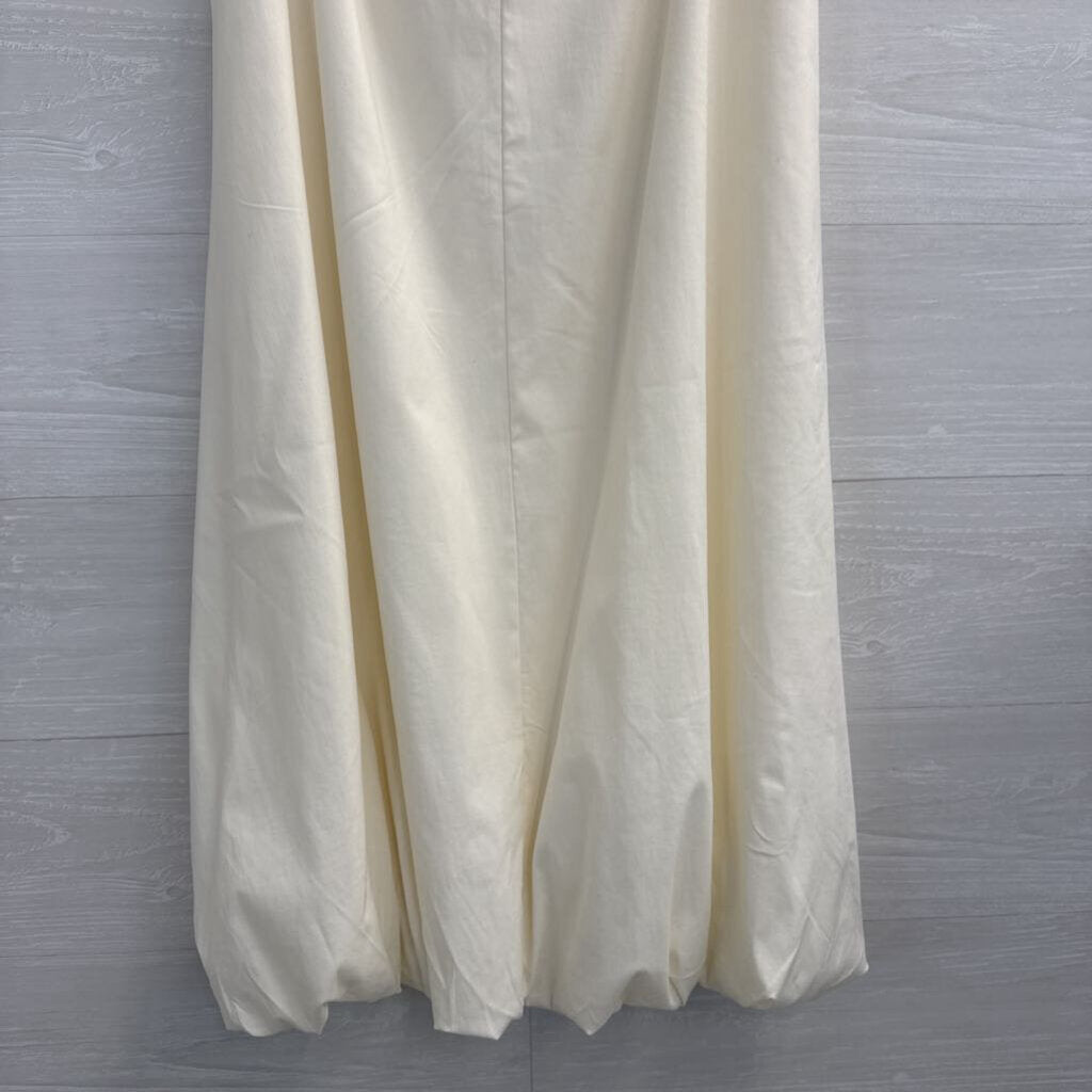 MNG Cream Midi Skirt Small