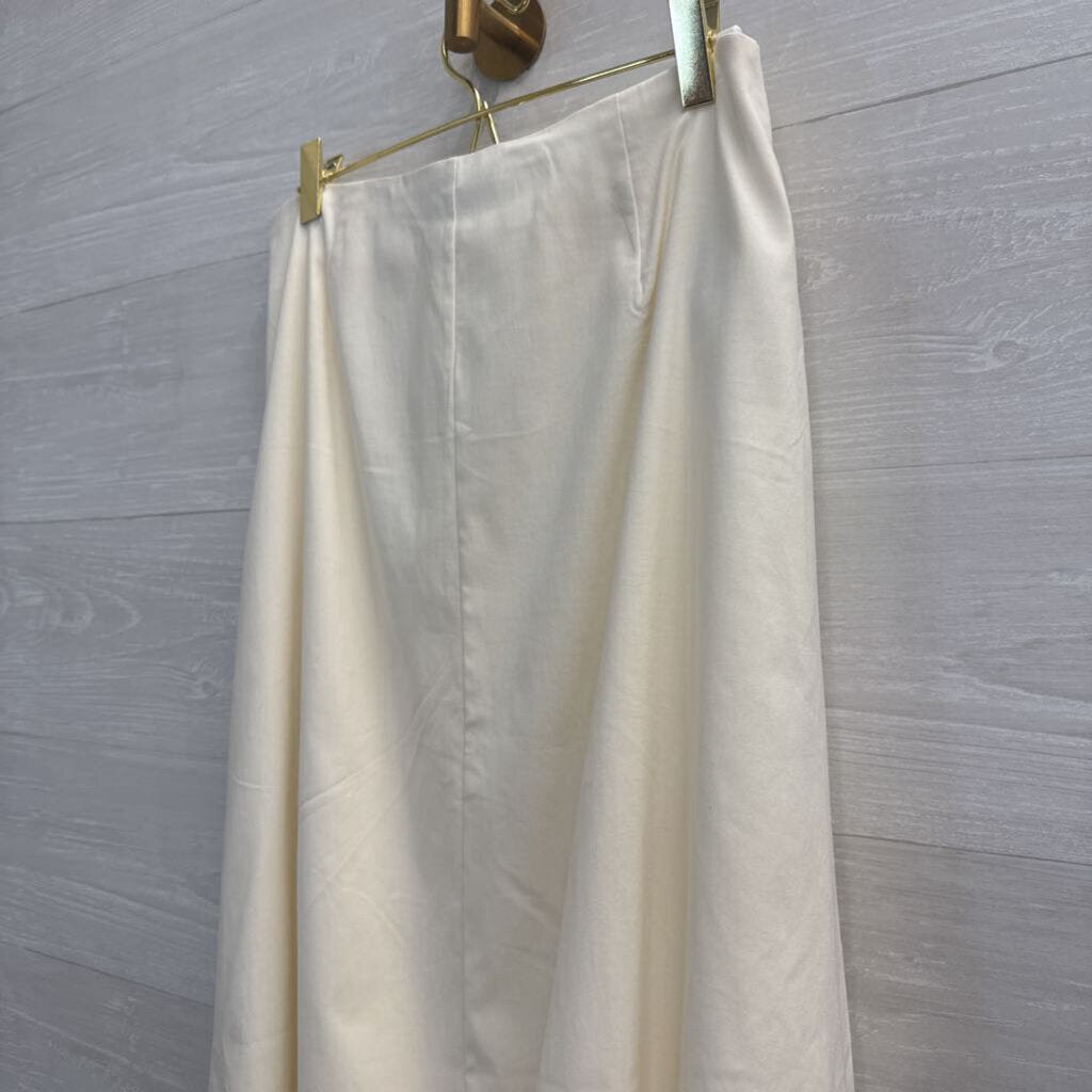 MNG Cream Midi Skirt Small
