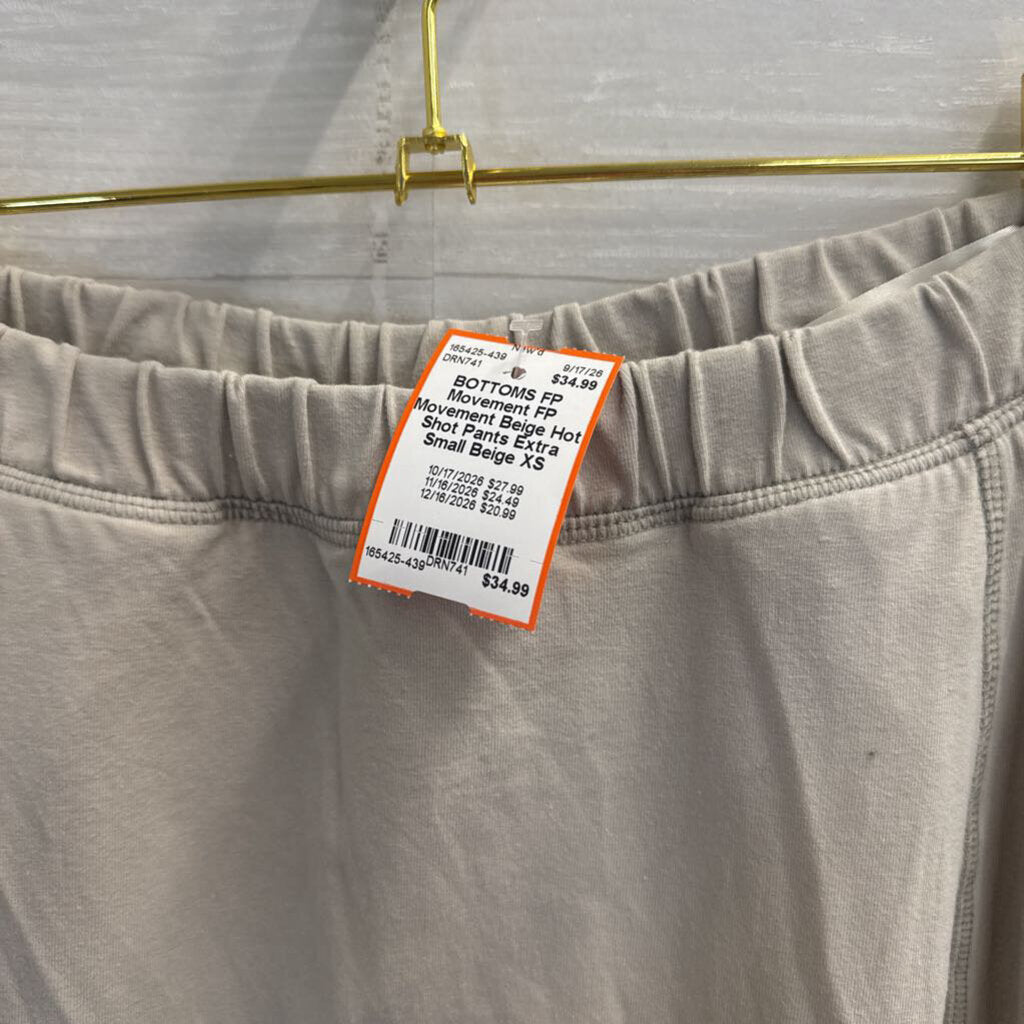 FP Movement Beige Hot Shot Pants Extra Small