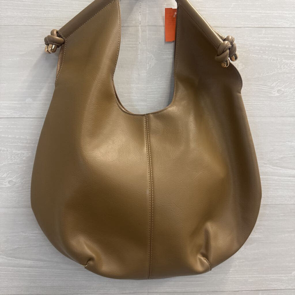 Melie Bianco Brown Leather Tracy Shoulder Purse
